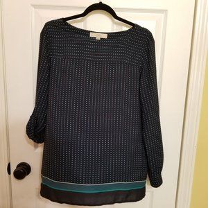 Loft Long Sleeve Pleated Back Tunic Blouse.